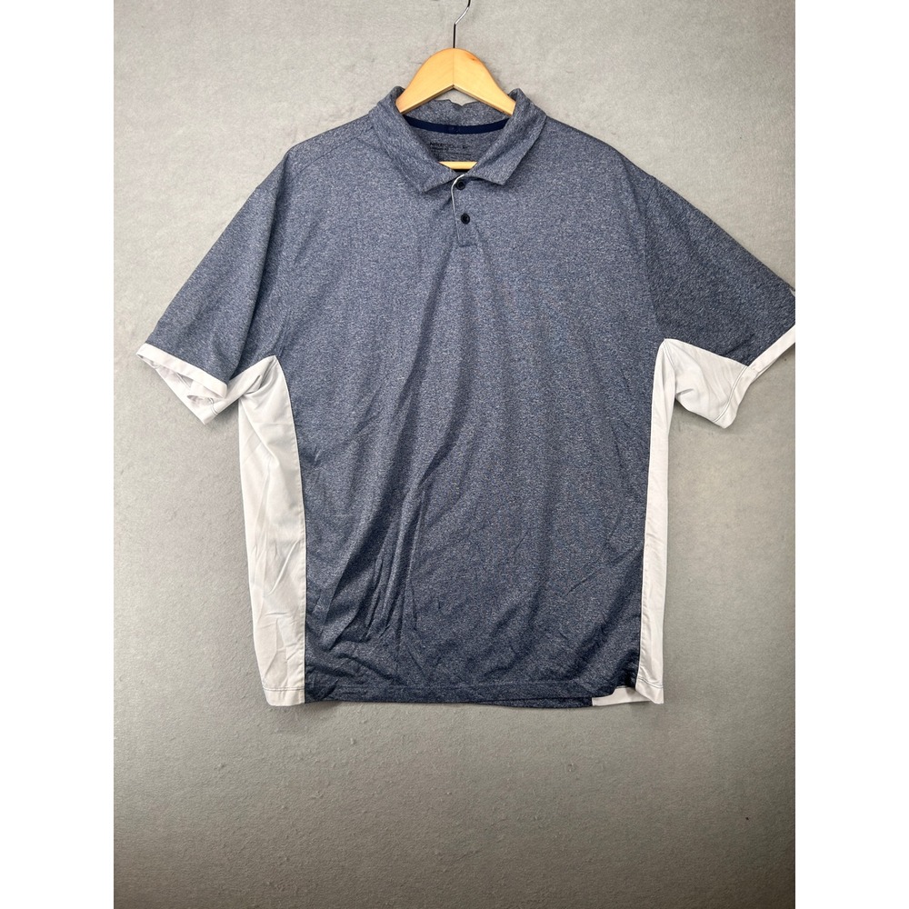 Nike Golf Mens Dri-FIT Polo Shirt Blue White Heathered 802098-419 2XL